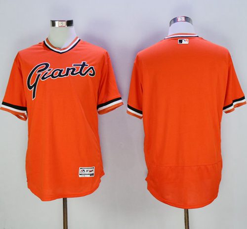 Giants Blank Orange Flexbase Authentic Collection Cooperstown Stitched MLB jerseys - Click Image to Close